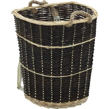 vidaXL Nůše na dřevo s popruhy 57 x 51 x 69 cm přírodní vrba [286975]