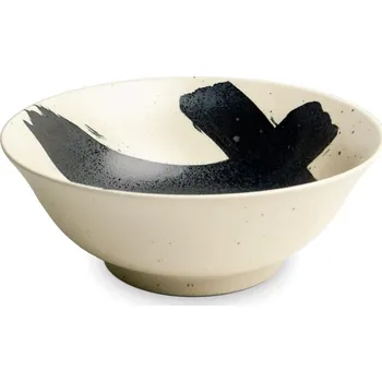 Sada nádobí Made in Japan Japonská mísa Black and White Brush stroke - Bílo černá 19,5 cm