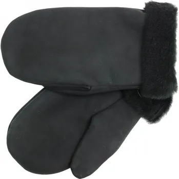 Rukavice Splus Pánské kožešinové palčáky PA19 velurové tmavě zelené