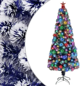 Vánoční stromek vidaXL 328457 vánoční stromek s optickým vláknem bílý/modrý