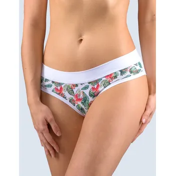 Kalhotky Gina Výhodné balení 5 kusů - Kalhotky francouzské 14149P Barva/Velikost: bílá, lahvová / M/L