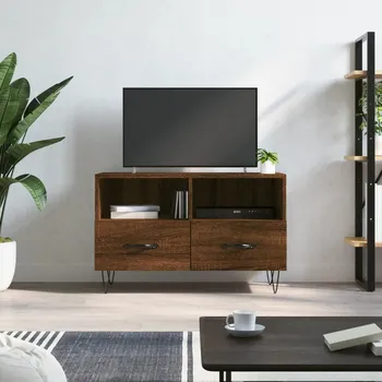 Televizní stolek vidaXL TV skříňka 80 x 36 x 50 cm kompozitní dřevo [828968] Barva: hnědý dub