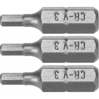 Bit Šroubovací bity Dedra Hex H3x25mm, 3 ks blistr (18A04H30-03)