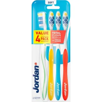 Zubní kartáček Jordan Total Clean zubní kartáček, měkký, 4 ks