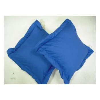 Polštář Bavlnený polštář s okrasným lemem, velikost: 40x40cm, varianta: modrý