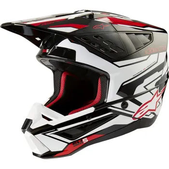 Helma na motorku Přilba S-M5 ACTION 2, ALPINESTARS (černá/bílá/červená fluo) 2026 (Velikost: 2XL (obvod 63 - 64 cm))