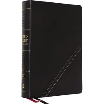 KJV, Word Study Reference Bible, Leathersoft, Black, Red Letter, Comfort Print - Thomas Nelson