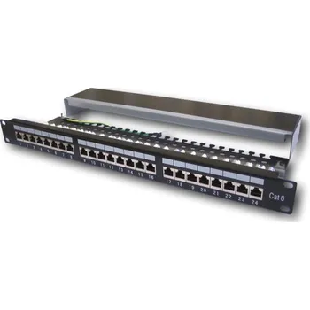Patch panel Datacom 3131 DATACOM Patch panel 19" STP 24 port CAT6A LSA 1U BK (3x8p) / VL
