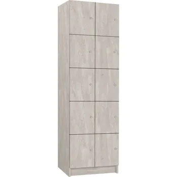 TRITON šatní skříň lamino s 10 boxy T1970, dekor beton + doprava zdarma