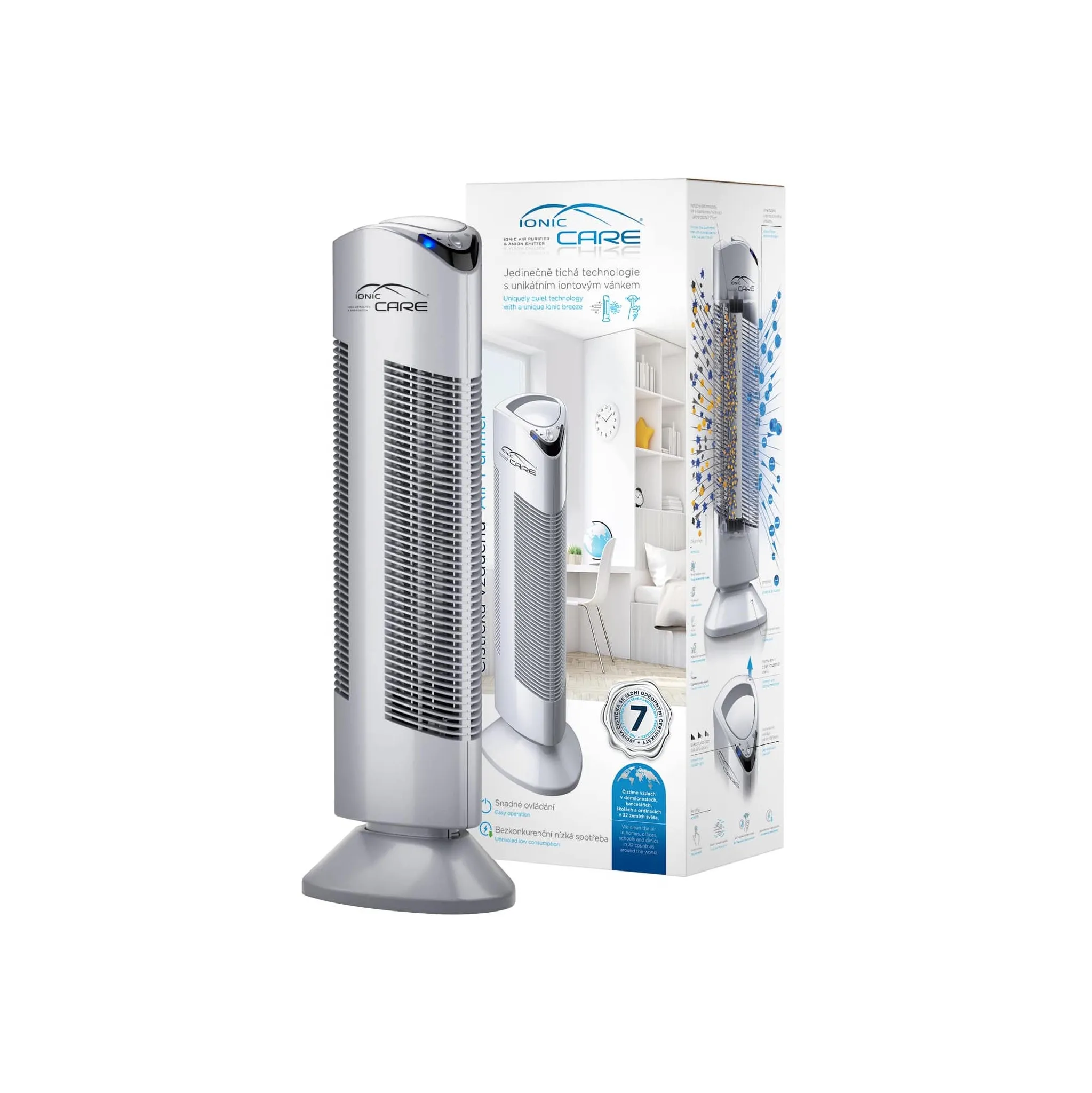 Fotografie 6 - Čistička vzduchu Ionic-CARE Triton X6 stříbrná