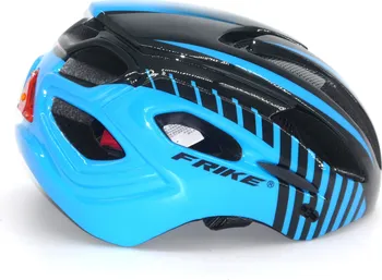 Cyklistická přilba FRIKE A4 LED cyklistická helma modrá/černá M/L