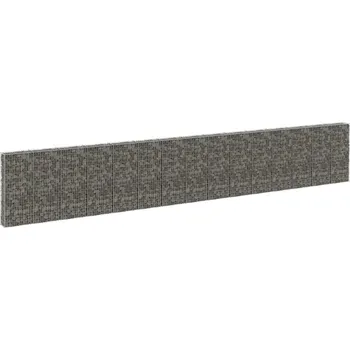 gabiony vidaXL Gabionová zeď s víky pozinkovaná ocel 900 x 30 x 150 cm [147818]