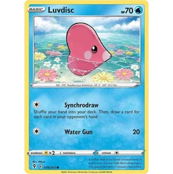 Společenská hra Pokémon karta Luvdisc 039/203 - Evolving Skies