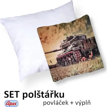 Povlak na dekorativní polštářek Apex® produktová řada 3D 3D povláček na polštářek Apex - Tank - Povláček na polštářek