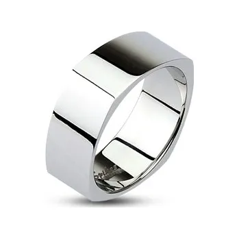 Prsten Spikes USA Hranatý ocelový prsten, šíře 8 mm - velikost 65 - OPR1300-65