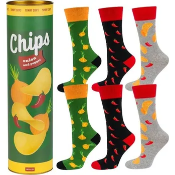 Pánské ponožky Soxo ponožky balení 3páry - Chips , 35-40