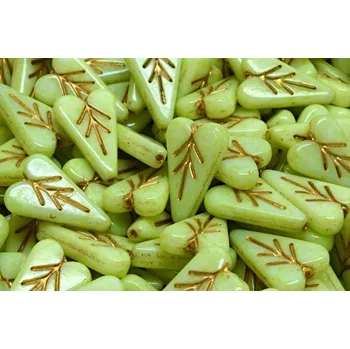 Korálek Lístek ve tvaru srdce č.3497 (16x11mm)