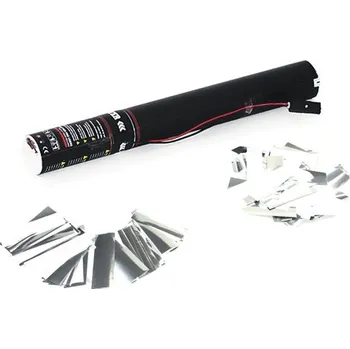 Konfeta TCM FX elektronické dělo na konfety 40cm, stříbrno-bílé konfety