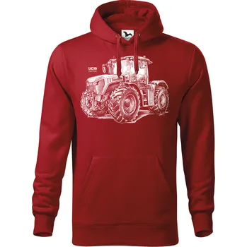 Pánská mikina Mikina - JCB Fastrac Barva: Červená (07), Velikost: S, Střih: Pánské