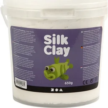 Modelovací hmota Creative Silk Clay hedvábná modelovací hmota BÍLÁ 650 g