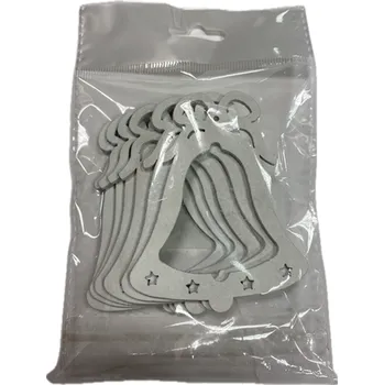 Vánoční dekorace Zvonek bílý 8 cm