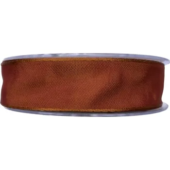 Stuha Stuha saténová ORIGINAL SATIN měděná 25mm x 25m (5,- Kč/m) (Stuha saténová, oboustranná, lesklá, s drátkem v lemu)