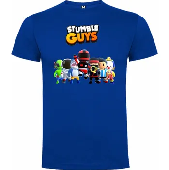 Tričko Stumble Guys Barva: Středně modrá/Royal/Královsky modrá, Velikost: 134/140 - 9/10let