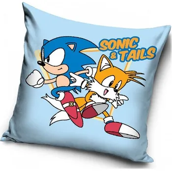 Dekorativní polštářek Carbotex • Dekorační polštář Sonic & Tails - 40 x 40 cm