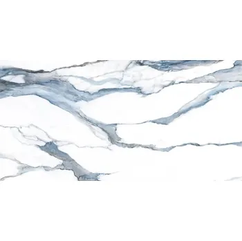 Dlažba EBS Fantasy Dlažba 60x120 cm – Acqua (Vodní Modrá), LUX Lesklá, Efekt mramoru