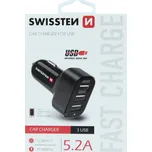 Swissten cl adaptér 3x usb 5,2a power