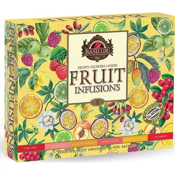 Čaj BASILUR OVOCNÝ ČAJ FRUIT INFUSIONS III, 60 porcí, Assorted Vol. II, 108 g (60x1,8g), DÁRKOVÁ VARIACE ČAJŮ