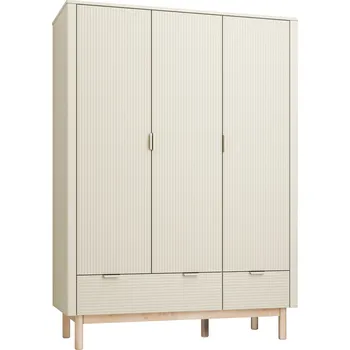 Šatní skříň Třídveřová šatní skříň 3D Pinio Miloo L/P - champagne