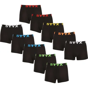 10PACK pánské boxerky Styx sportovní guma černé (10G9601) S Možnost vrácení zboží ZDARMA do 120 dnů!