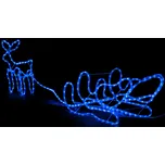 Svítící LED sob se sáněmi 180cm Vánoční dekorace modrý