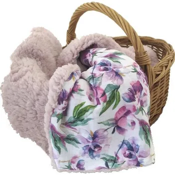 Dětská deka Dětská deka beránek/mušelín květy | RTex