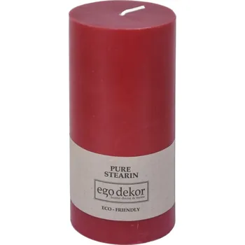 Svíčka Červená svíčka Eco candles by Ego dekor Friendly, doba hoření 50 h ID_1352045