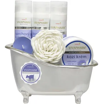 Kosmetická sada Vivaco VivaPharm dárková vanička kosmetiky s kozím mlékem