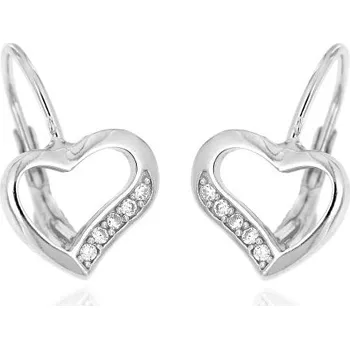 Náušnice Zlatnictví U Kostela Dámské náušnice srdíčka bílá 791987678
