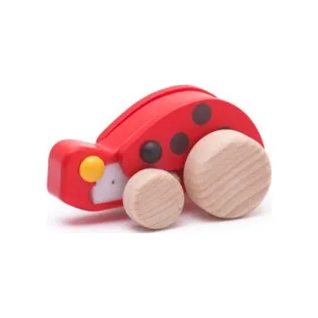 Dřevěná hračka Dřevěná beruška - s pružinovým pohonem k natahování