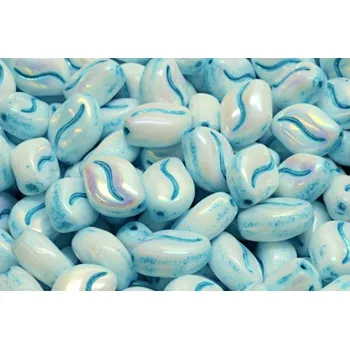 Dětské navlékací korálky Oboustranná vlnitá zrnka 11x8 mm č. 2