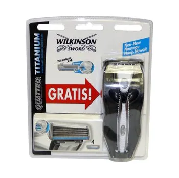 Péče o vousy WILKINSON QUATTRO TITAN 5x náhradní břity + strojek