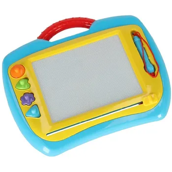 Magnetická kreslící tabulka Magnetická tabulka na kreslení plnicími pery 35 x 30 x 2,5 cm modrá/žlutá/červená