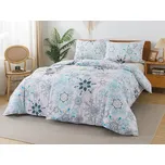 XPOSE® Francouzské bavlněné Renforcé povlečení SNĚHOVÉ VLOČKY 200x220 cm, 70x90 cm, Bavlna RENFORCÉ + Prodloužená možnost vrácení zboží do 50 dnů