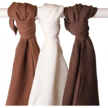 látková plena Kikko pleny bambusová linie kolekce Choco 70x70 cm 3 ks