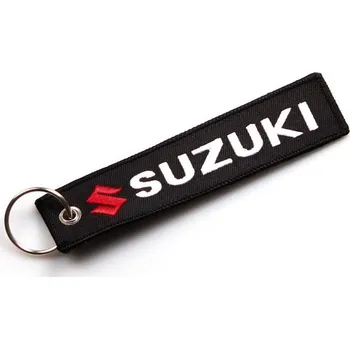 Textilní přívěsek na klíče "klíčenka" SUZUKI, 13x3 cm