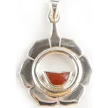 NaturesDesign Čakrový přívěsek Svadhisthana stříbrný s karneolem Ag925