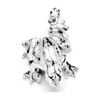 Přívěsek Stříbrný přívěsek 3D žába - P945 (Stříbrná žabička figurka)