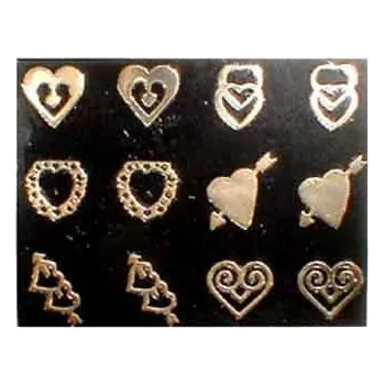 NAIL SYSTEM Nehtové dekorace - zlaté kovové