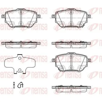Brzdová destička Sada brzdových destiček, kotoučová brzda REMSA 1937.02