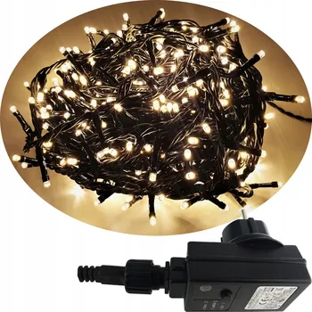 Vánoční dekorace Cortina Vánoční osvětlení řetěz světýlka 400LED venkovní teplá bílá + časovač